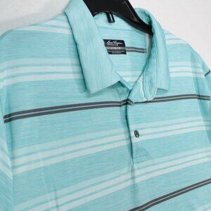 Ben Hogan Polo Men's Large Blue Short Sleeve Striped